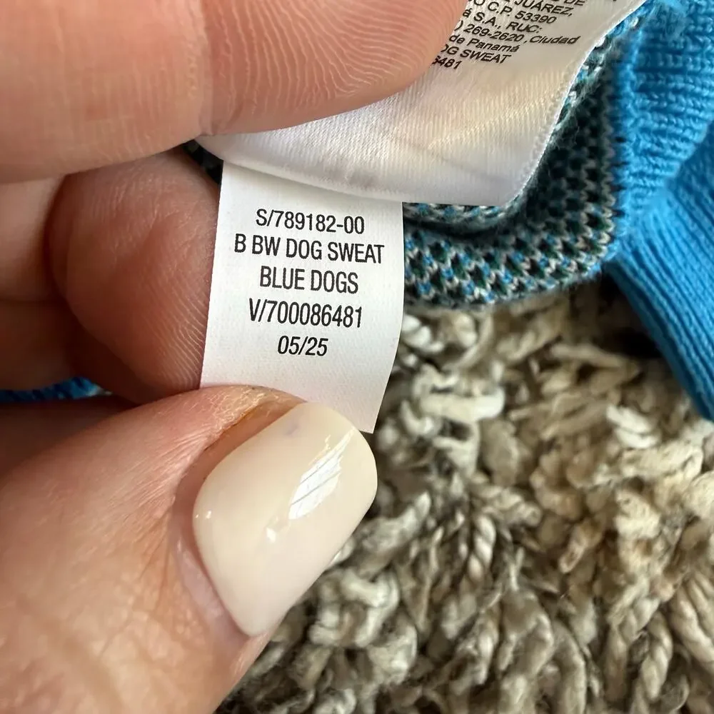 NWT Old Navy 6-12 Months Cardigan Sweater Blue Dogs Baby Boy CUTE